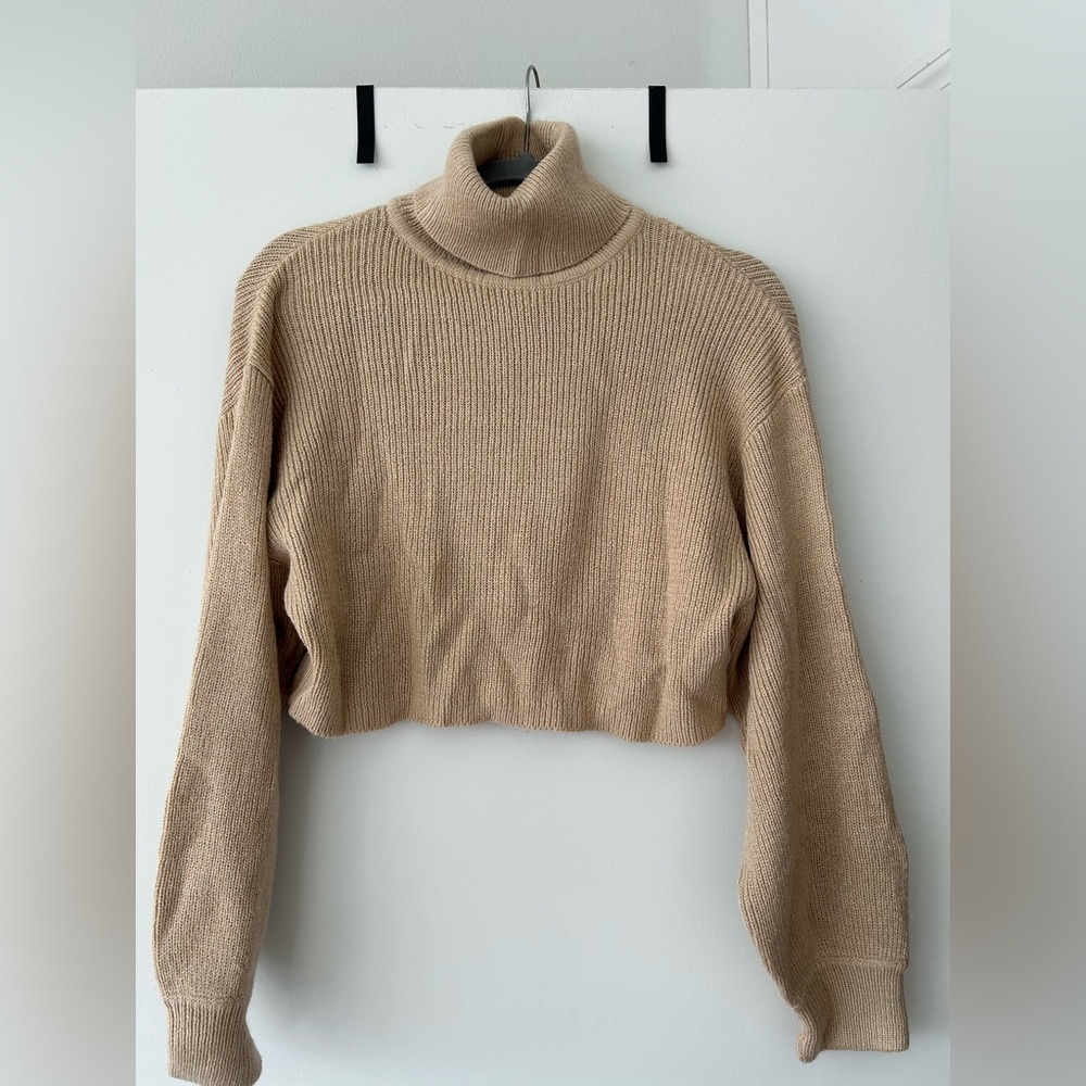 Cropped Turtleneck Sweater